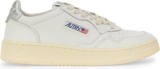 Autry Medalist Low Perforated Metallic Leather Sneakers