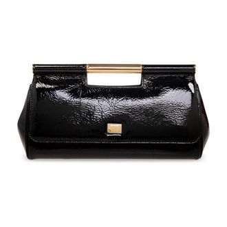 Dolce & Gabbana Clutches, female, Black, Size: ONE SIZE Sicily Large Handbag