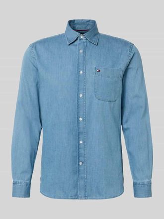 Tommy Hilfiger Regular Fit Jeanshemd aus reiner Baumwolle in Bleu, Gr&ouml;&szlig;e XXL