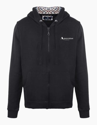Aquascutum Mens Zpullover Hoody Swe - Black - Size: 42