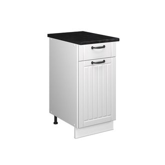 Vicco Mueble Bajo Para Fregadero/placa Fame-line, Blanco Casa De Campo/blanco, 40 Cm, Et Antracita, Vicco
