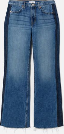 Re/Done Womens Californian Straight Leg Jeans In Mid 70S Shaddow