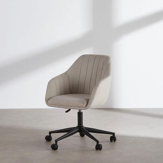 Maisons du monde Silla de escritorio regulable con ruedas cruda