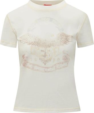 Diesel T-Maggy T-shirt - Dames - T-shirts - Wit - L - Katoen - Tops