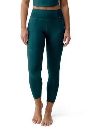 Born Living Yoga Godo 7/8 Performance Medium Rise Sport Legging in Deep Green at Nordstrom, Size X-Small