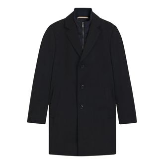 HUGO BOSS Single-Breasted Coats - Heren - Mantel - Blauw - M - Jassen