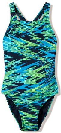 Speedo Hyperboom Print Medalist One Piece Badeanzug f&uuml;r Damen | t&uuml;rkis