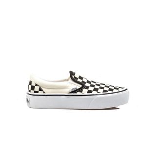 Vans Sneakers, female, Black, Size: 11 US Checkered Slip-On Platform Sneakers