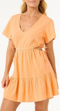 Rip Curl Cala Vadella Waist Cutout Minidress in Orange at Nordstrom, Size X-Small