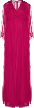 Gucci Vestido midi de seda de Gucci