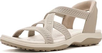 Skechers Reggae Slim - Daily Vibe - Hands Free Slip-ins Womens Sandals Taupe : 5.5 B - Medium, Synthetic