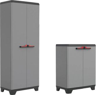 Keter Set Stilo: Armario Resina Bajo + Armario Resina Alto
