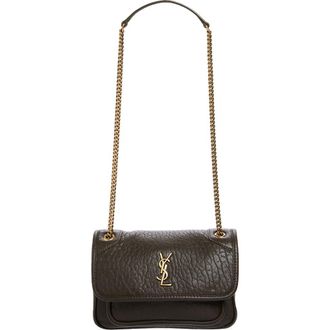 Saint Laurent Mini Niki Leather Shoulder Bag in Light Musk at Nordstrom