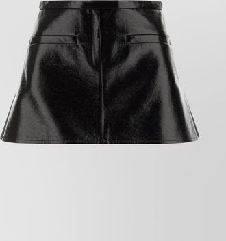 Courrèges high waist a-line vinyl skirt