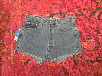 Re/Done Womens Loose Long Short In Indigo