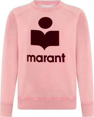 Isabel Marant Sweatshirt van katoenmix met logo - Dames - Sweatshirts - Roze - 2XS - Katoen - Hoodies & sweatvesten