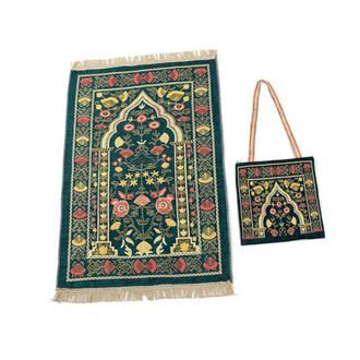 OEM Alfombras De Oraci&oacute;n Port&aacute;tiles Con Bolsa De Almacenamiento, Color Verde