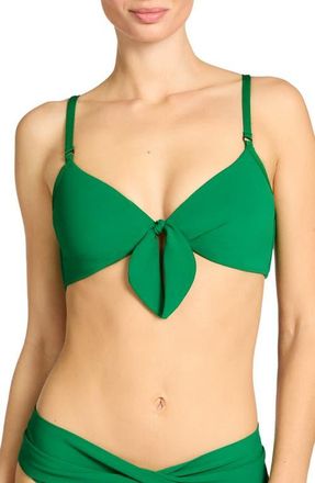 Robin Piccone Ava Underwire Triangle Bikini Top in Grass at Nordstrom, Size X-Small