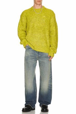 Obey Clothing Dexter Sweater In Chartreuse