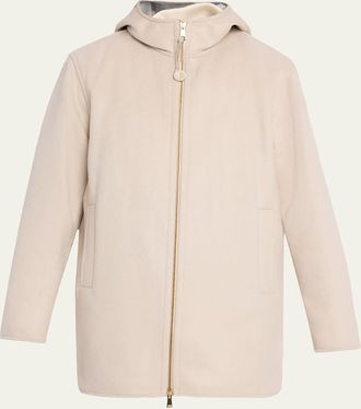 Moncler Hemiptere 3-in-1 Hooded Wool & Cashmere Down Jacket