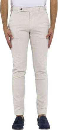 Berwich Heren, Broeken, Beige, Maat: M Katoen