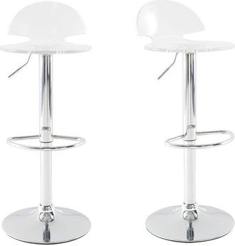 Miliboo Miliboo - Set di 2 sgabelli da bar plexiglas trasparente - orion