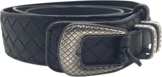 Bottega Veneta Pre-owned Belts, male, Black, Size: ONE SIZE Pre-owned Vintage Leather Belt
