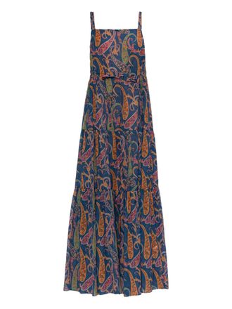 Etro paisley-pattern maxi dress - Blue