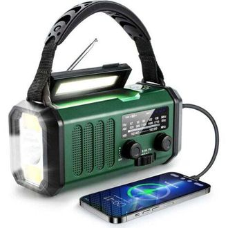 OEM Radio De Emergencia Multifuncional Con Manivela, Bater&iacute;a De 10.000 Mah, Radio Meteorol&oacute;gica Noaa Con Am/fm Y Alimentaci&oacute;n Solar Para Emergencias En In