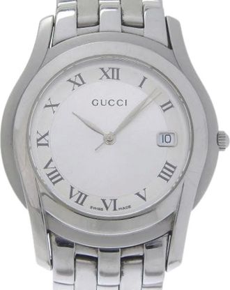 Gucci Pre-owned Watches, male, Gray, Size: ONE SIZE Pre-owned 5500M Wristwatch