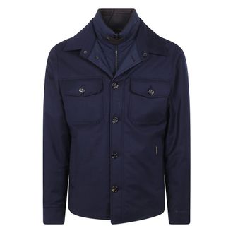 Moorer Dasson Jas - Heren - Jassen - Blauw - Maat: XL Wol