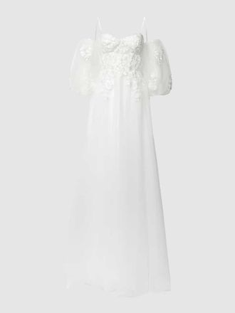 Luxuar Luxuar Brautkleid mit floralem Spitzenbesatz in Offwhite, Größe 34