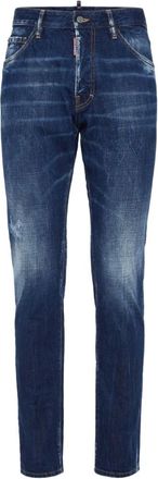 Dsquared2 Slim-fit Jeans, male, Blue, Size: M Navy Blue Whiskered Denim Jeans