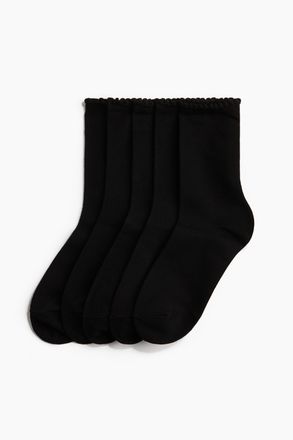 H&M 5er-Pack Socken - Schwarz
