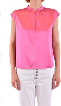 Pinko Stijlvolle Mouwloze Top - Dames - Blouses - Roze - S - Katoen - Overhemden