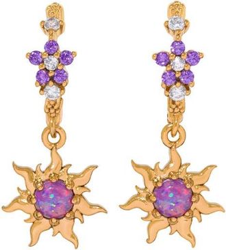 Girls Crew Disney Princess Tangled Hinge Hoop Earrings in Gold at Nordstrom