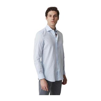 Mazzarelli Overhemden, Heren, Blauw, L, Stijlvolle Shirt voor Mannen