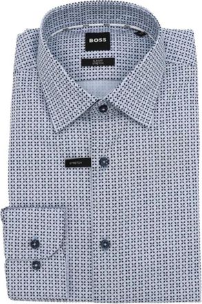 HUGO BOSS Formal Shirts - Heren - Casual Overhemden - Blauw - 4XL - Overhemden