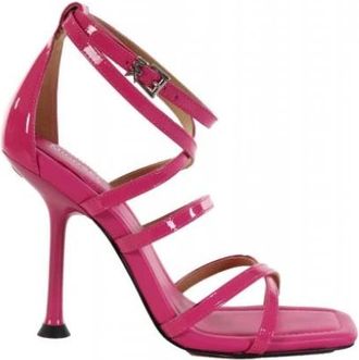 Michael Kors Pedal Strappy Logo Sandal - Dames - Sandalen met hakken - Roze - 38 EU - Schoenen