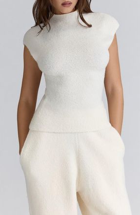 House of CB Caia Fluffy Knit Top in Ivory at Nordstrom, Size X-Small