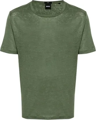 HUGO BOSS Hugo, T-Shirts, male, Green, Size: L Tiburt T-Shirt