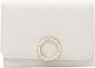 Bulgari Pre-owned Vintage Portemonnee - Dames - Vintage Accessoires - Wit - ONE Size - Leer - Vintage