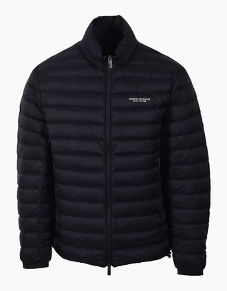 A|X Armani Exchange Mens ARMANI EXCHANGE WOVEN DOWN JACKET DEEP NAVY - Size: 44