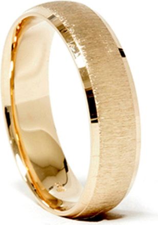 Pompeii3 Mens 14k Yellow Gold Wedding Ring Brushed Band New Size Selectable