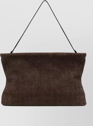 Mars&egrave;ll braided leather pochette bag