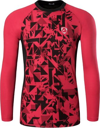 Jeansian Mens Casual Long Sleeves T-Shirts Wicking Running Sport Tee Shirt Top LA197 Red L