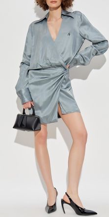 The Attico Long Sleeve Dress, Womens, Light Blue