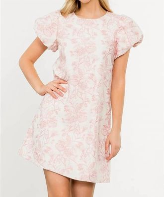 THML Clothing Remi Short Sleeve Mini Dress In Pink