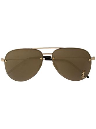 Saint Laurent Eyewear Occhiali da sole con montatura stile pilota - Nero