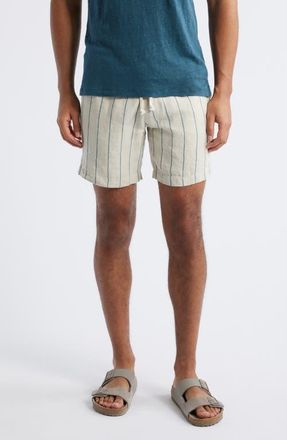 Alex Crane Bo Linen Drawstring Shorts in Rio at Nordstrom, Size Xx-Large